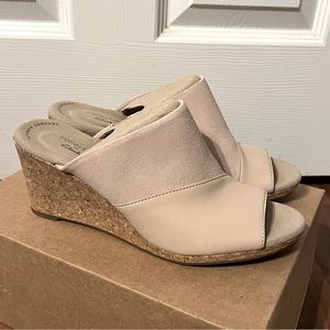 Clarks Lafley Wave Wedge in Blush Combo